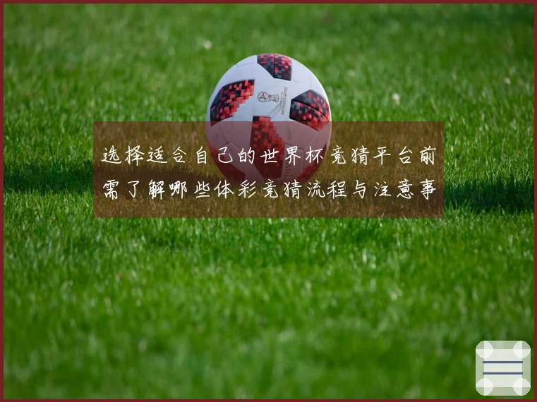选择适合自己的世界杯竞猜平台前需了解哪些体彩竞猜流程与注意事项