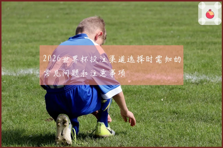 2026世界杯投注渠道选择时需知的常见问题和注意事项